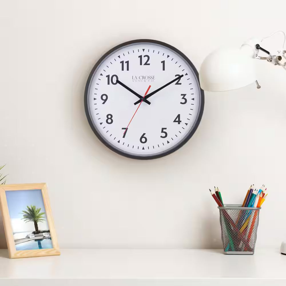 13 In. Info-Tech Commercial Quartz Analog Wall Clock