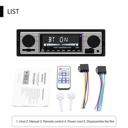 UNITOPSCI 12V Bluetooth Car Radio Player Stereo FM MP3 USB SD AUX Audio Auto Electronics Autoradio 1 DIN Oto Teypleri Radio Para Carro