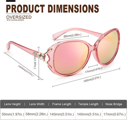 Sunglasses for Women Trendy Polarized Sunglasses Oversized Big Sun Glasses Ladies Shades UV Protection