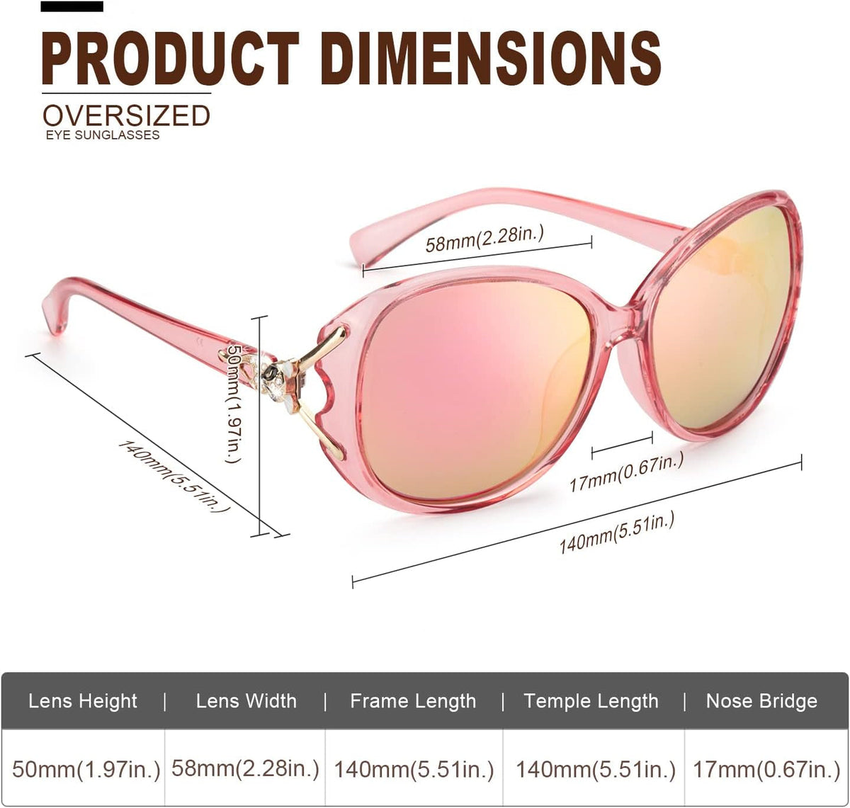 Sunglasses for Women Trendy Polarized Sunglasses Oversized Big Sun Glasses Ladies Shades UV Protection