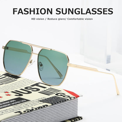 Polarized Sunglasses Womens Men Retro Oversized Square Vintage Shades Classic Large Metal Sun Glasses K1221