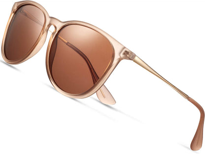 Sunglasses Womens Men Polarized UV Protection Trendy Vintage Retro Round Mirrored Lens Sunglasses For Women
