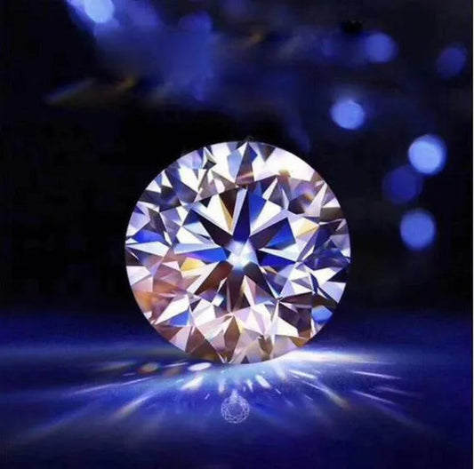 2-carat Natural Diamond 8mm Round AAAAA VVS Certified D color Loose Diamond 1pc