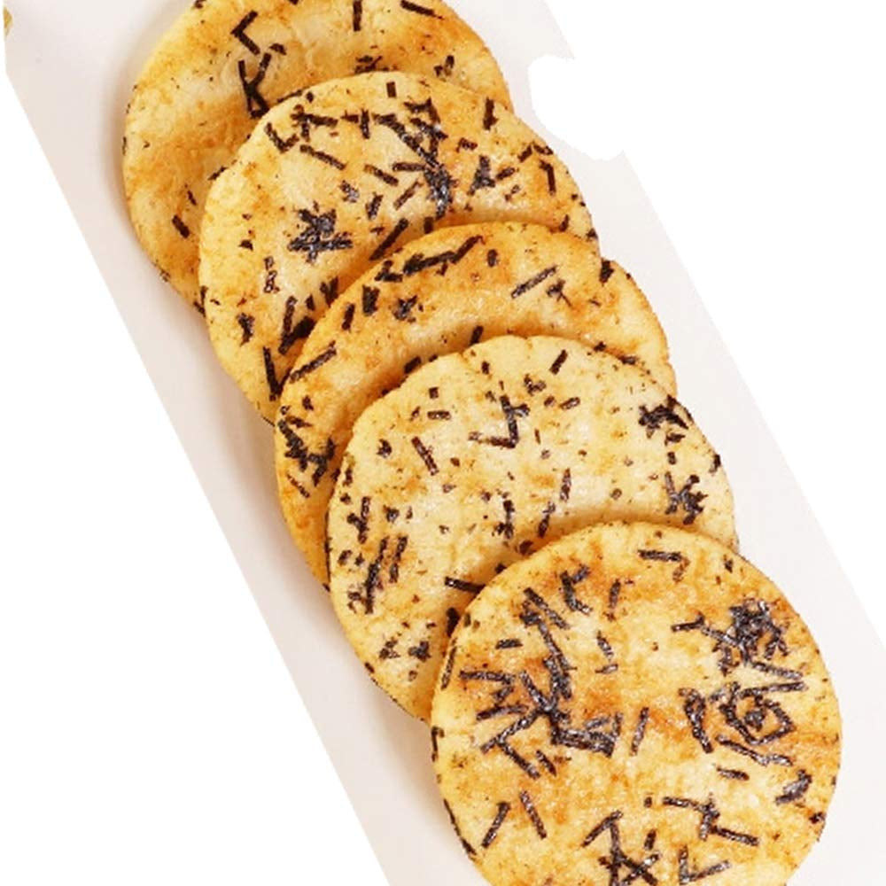 Chinese Classical Childhood Food Nori Rice Cracker, Rice Crust, Biscuits, Non-Fried 168G/5.92Oz/0.37Lb 旺旺厚烧海苔米饼