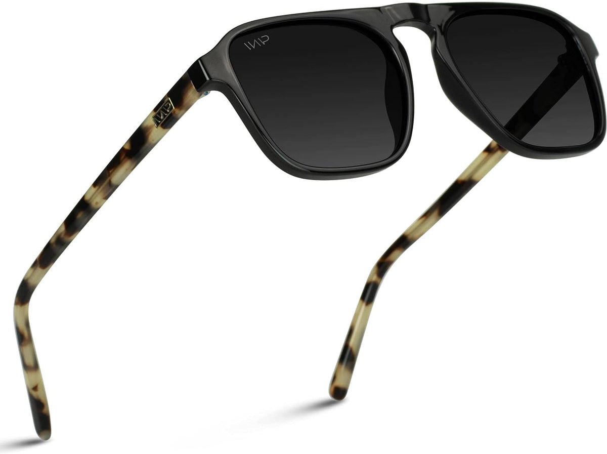 Polarized Aviator One-Bridge Modern Square Mens Sunglasses