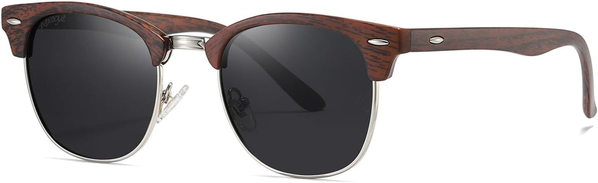 Polarized Sunglasses For Women And Men Semi Rimless Frame Retro Sun Glasses AE0369
