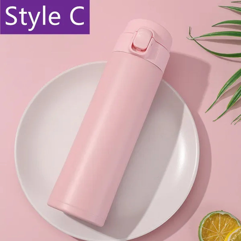 Portable Vacuum Flask Insulated Water Bottle Leak-Proof Double-Walled Coated Flask Travel Coffee Mug car thermo mug