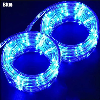 Battery Powered Rope Lights LED Fairy String Lights with Remote Control Garden Tube Lighting Strings Christmas Holiday Decoration