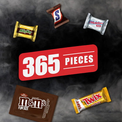 M&M'S, SNICKERS, TWIX, MILKY WAY & 3 MUSKETEERS Individually Wrapped Bulk Candy Assortment, 104.27 Oz Bag