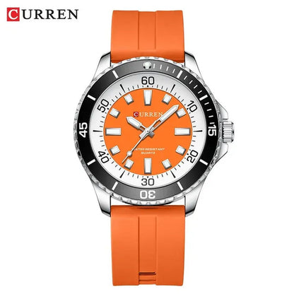 CURREN Watches For Men Luxury Silicone Strap Military Army Sports Watch Wristwatch Waterproof Luminous Male Clocks Relogio Masculino 8448