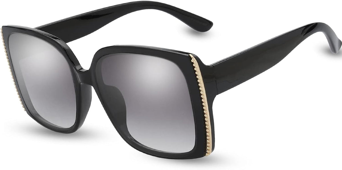 Women's Oversized Square Jackie O Cat Eye Hybrid Butterfly Fashion Sunglasses - Exquisite Packaging