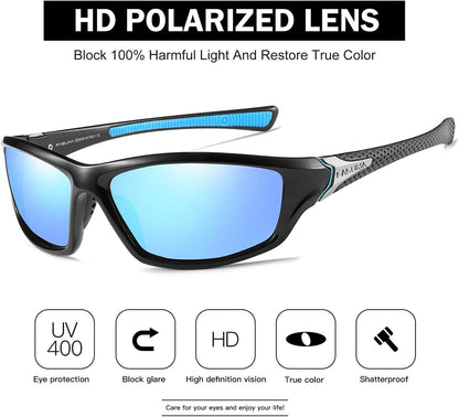 Sports Polarized Sunglasses for Men Cycling Driving Fishing UV400 Protection