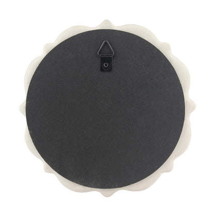 Small round White French Provincial Mirror (8 In. H X 8 In. W)