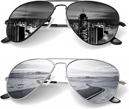 Classic Aviator Sunglasses for Men Women Driving Sun glasses Polarized Lens UV Blocking