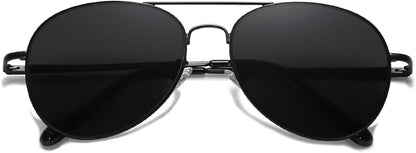Classic Aviator Sunglasses for Women Men Metal Spring Hinges SJ1030