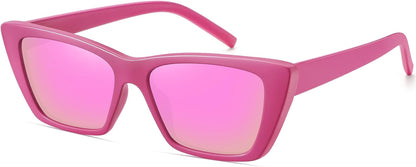 Narrow Small Vintage Polarized Cat Eye Sunglasses for Women