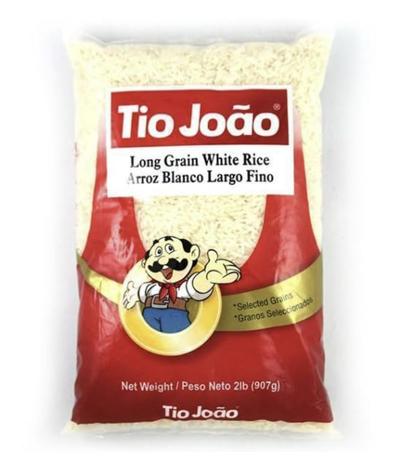 Arroz Branco Brasileiro Tio João 907G | Pack 3X907G | Brazilian White Rice Uncle John |  Bundle