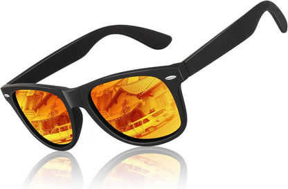 Polarized Sunglasses for Men Driving Sun glasses Shades 80's Retro Style Design Square