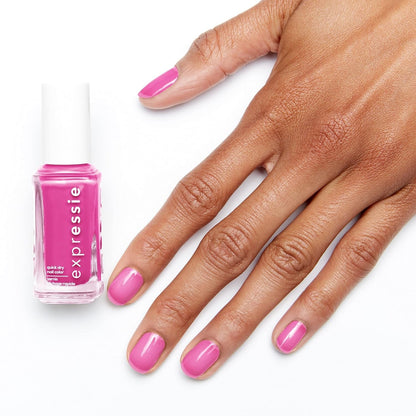 Expr Nail Polish, Quick-Dry Translucent Magenta Pink Nail Polish, Vegan, Turn up the Century, 0.33 Fl Oz