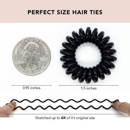 Spiral Hair Ties for Women - Creaseless and Dent-Free Coil Hair Ties | No Damage, Phone Cord Coils | Made of Flexible and Durable Plastic | 8Pcs (Blonde)