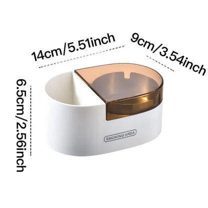 Stainless steel wall-mounted ashtray with lid,cigarette Storage Rack Creative Bathroom Wall Stainless Steel Ashtray