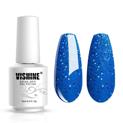 Nail Salon UV Manicure Polish Soak Off Gel Polish Nail Art Glitter White Smoke(788)