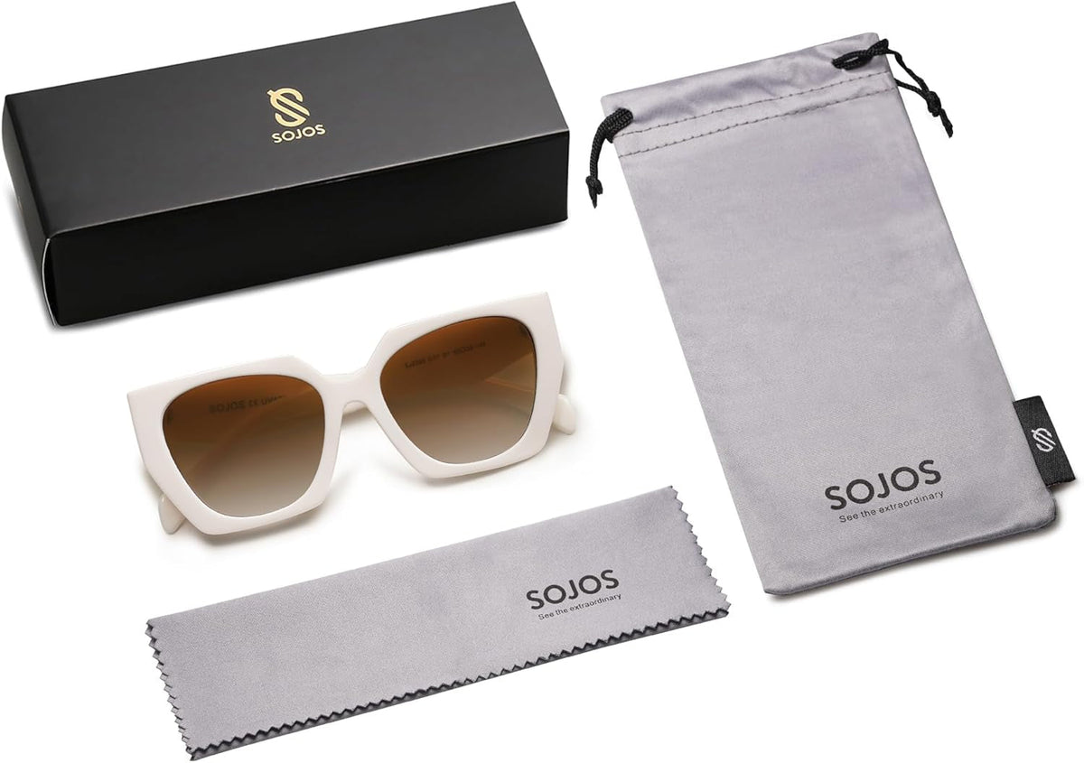 Trendy Oversized Polarized Sunglasses Womens Big Square Cateye Sunnies, Lentes De Sol Para Mujer SJ2205