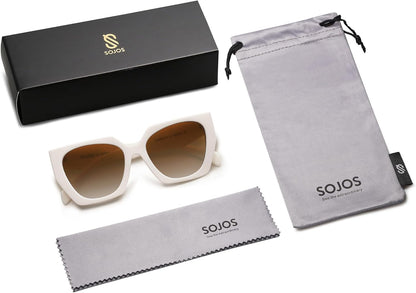 Trendy Oversized Polarized Sunglasses Womens Big Square Cateye Sunnies, Lentes De Sol Para Mujer SJ2205