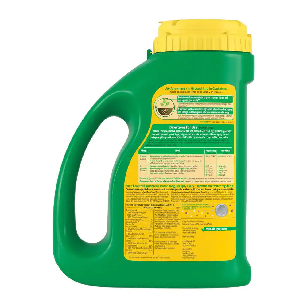 Shake N Feed All Purpose Plant Food 4.5 Lbs. for In-Ground and Container Plants, Feeds up to 3-Months, Dry Fertilizer