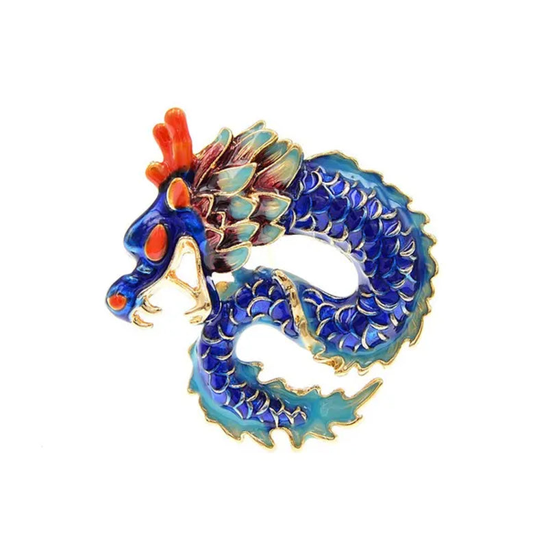 Enamel Creative Dragon Brooch For Women Child Brooches Pin Winter Desgin Party Gift