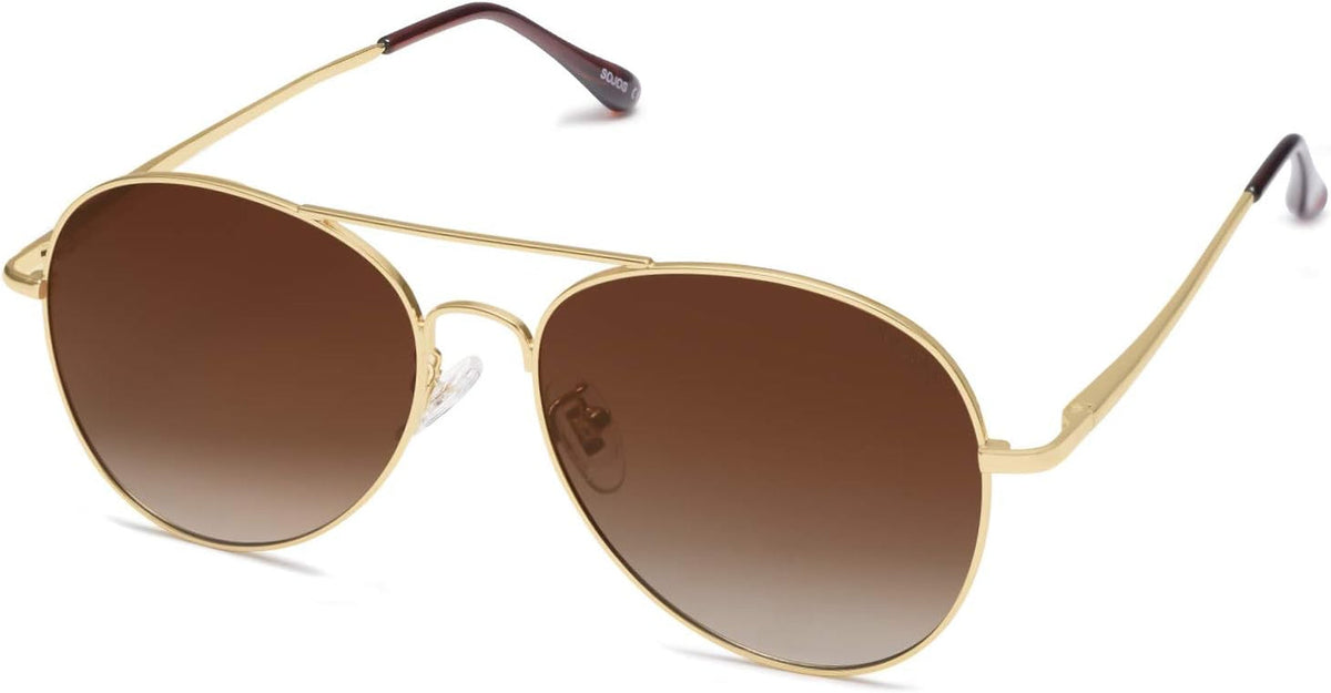 Classic Aviator Sunglasses for Women Men Metal Spring Hinges SJ1030