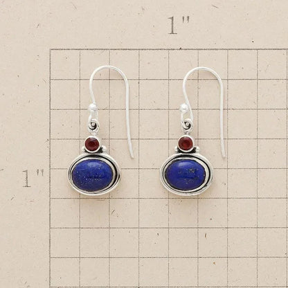 Romantic classic exquisite Vintage earrings women's fashion retro earrings jewelry    natural blue  zircon  ruby retro earrings princess engagement earrings anniversary gift birthday party earrings jewelry