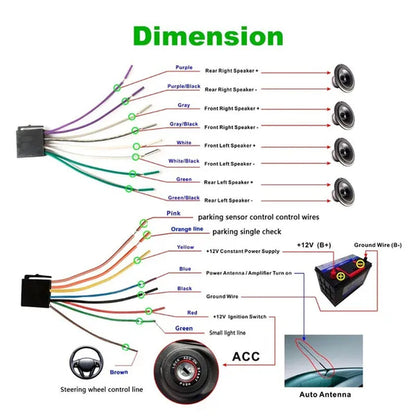 7" Bluetooth HD Touch Screen Car Stereo Radio 2DIN Car MP5 Player FM/USB/AUX/SD Function with Steering Wheel Control +Cam(Optional)