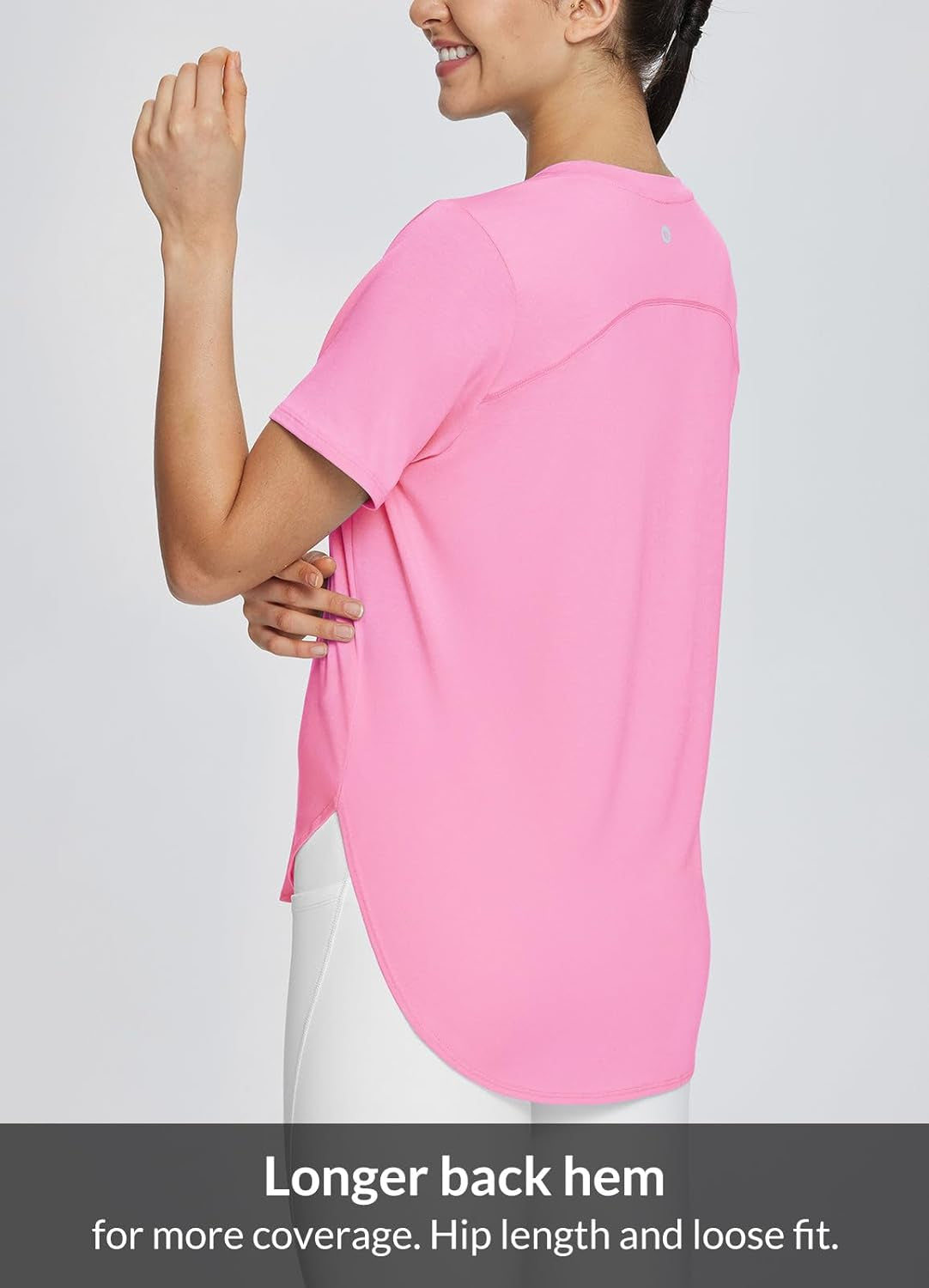 Women'S Short Sleeve Workout Shirts Tops Athletic Yoga Running Shirts Loose Fit with Side Slits Quick Dry T-Shirts
