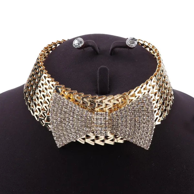 Elegant Indian Bridal Necklace Earrings Sets Dubai Jewelry Sets for Women Wedding Party Costume Accessories