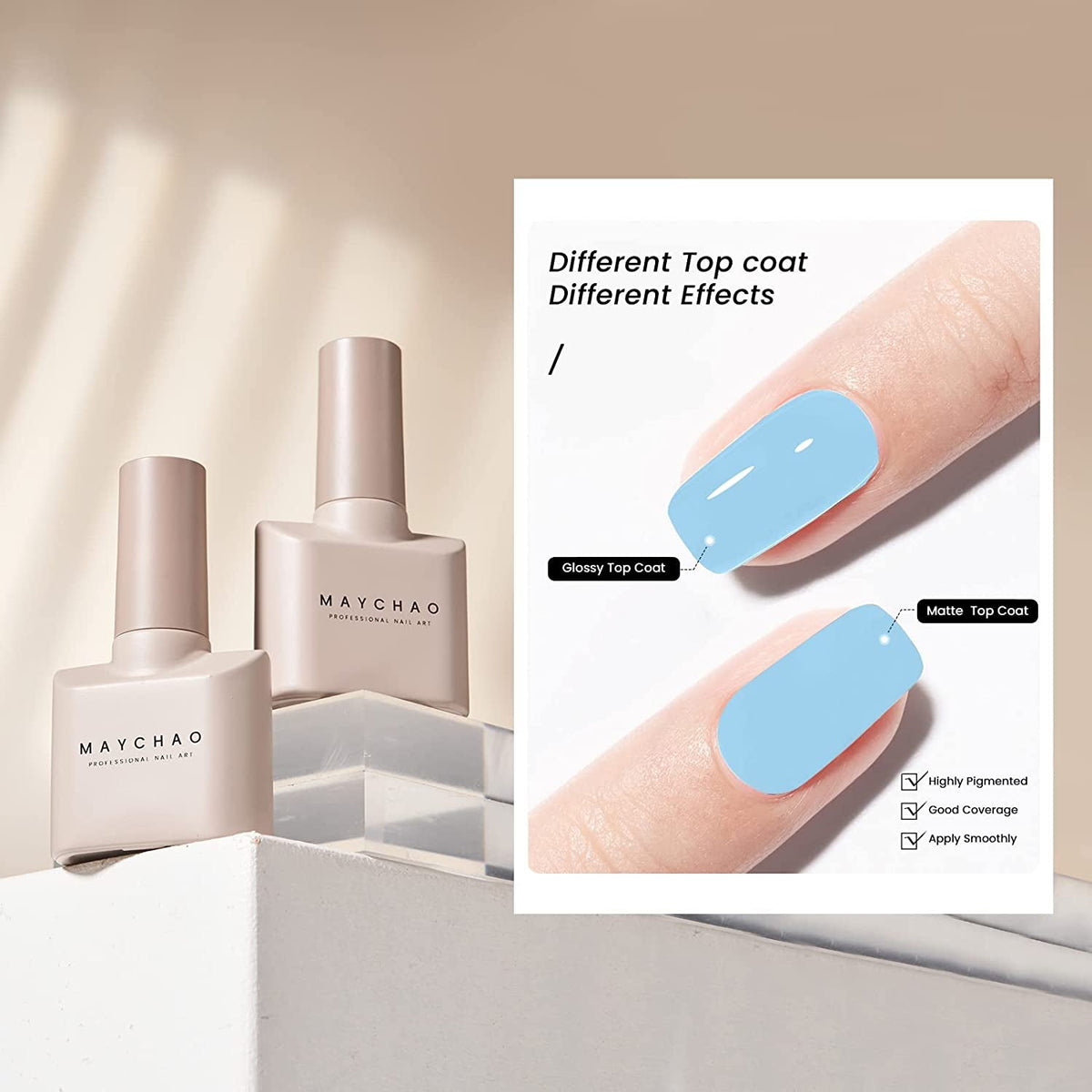15ML Blue Gel Nail Polish 1Pc Baby Blue Gel Polish Soak Off UV LED Nail Gel Polish Nail Art Starter Manicure Salon DIY at Home, 0.5 OZ