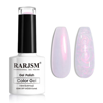 Pearl Gel Nail Polish, Glitter Drawing Gel Polish Shimmer Mermaid Nail Gel Soak Off UV Gel for Salon Home DIY Manicure Use