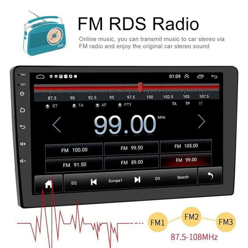UNITOPSCI New【For Mercedes-Benz Smart 2005-2010】2Din Android 11 Car Stereo Radio 9'' HD Touch Screen Car MP5 Player Autoradio GPS Support Hifi WIFI Bluetooth Mirror Link FM/RDS Radio with AHD Camera& DVR