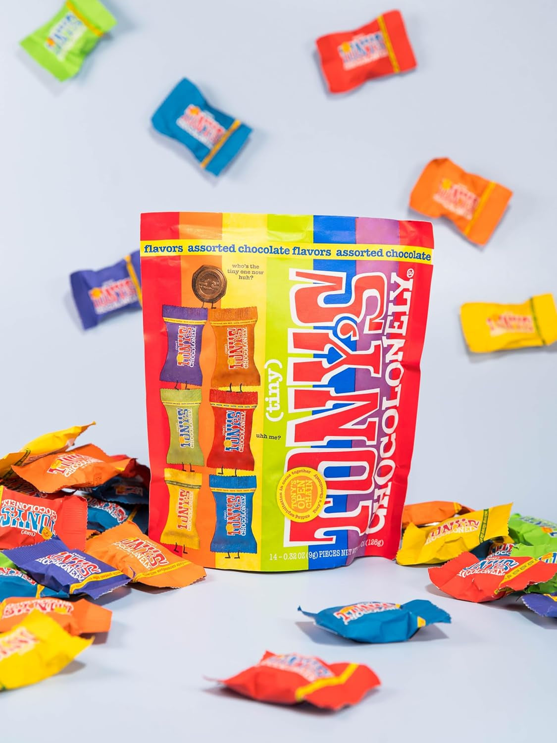 Assorted Milk Chocoloate Pieces - Belgium Chocolate, Fairtrade & B Corp Certified - 4.44 OZ (1 Pouch),