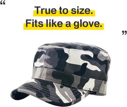 Cadet Army Cap Basic Everyday Military Style Hat (Now with STASH Pocket Version Available)
