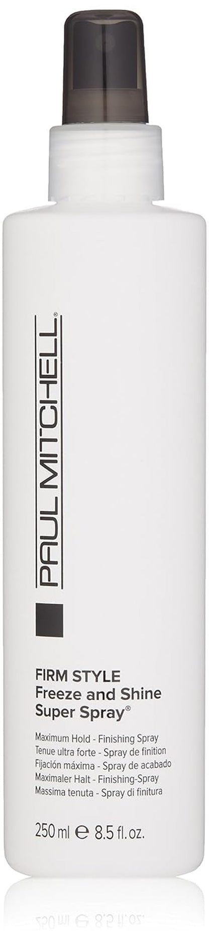 Paul Mitchell Freeze and Shine Super Hairspray, Maximum Hold, Shiny Finish Hairspray, for Coarse Hair