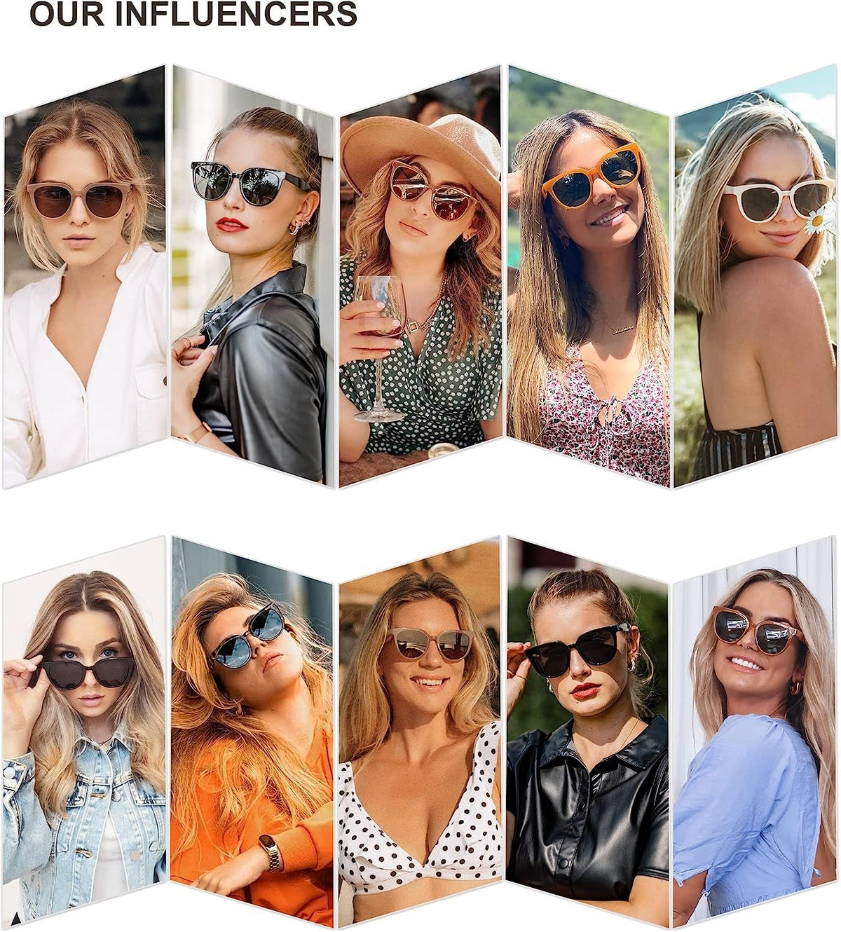 Round Polarized Sunglasses for Women Fashion Trendy Style UV Protection Lens Sunnies Sunglasses SJ2175