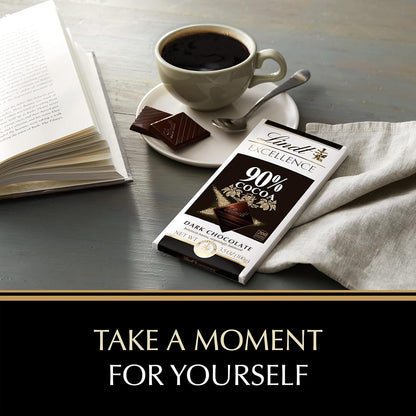 EXCELLENCE 90% Cocoa Dark Chocolate Candy Bar, Dark Chocolate, 3.5 Oz. Bar