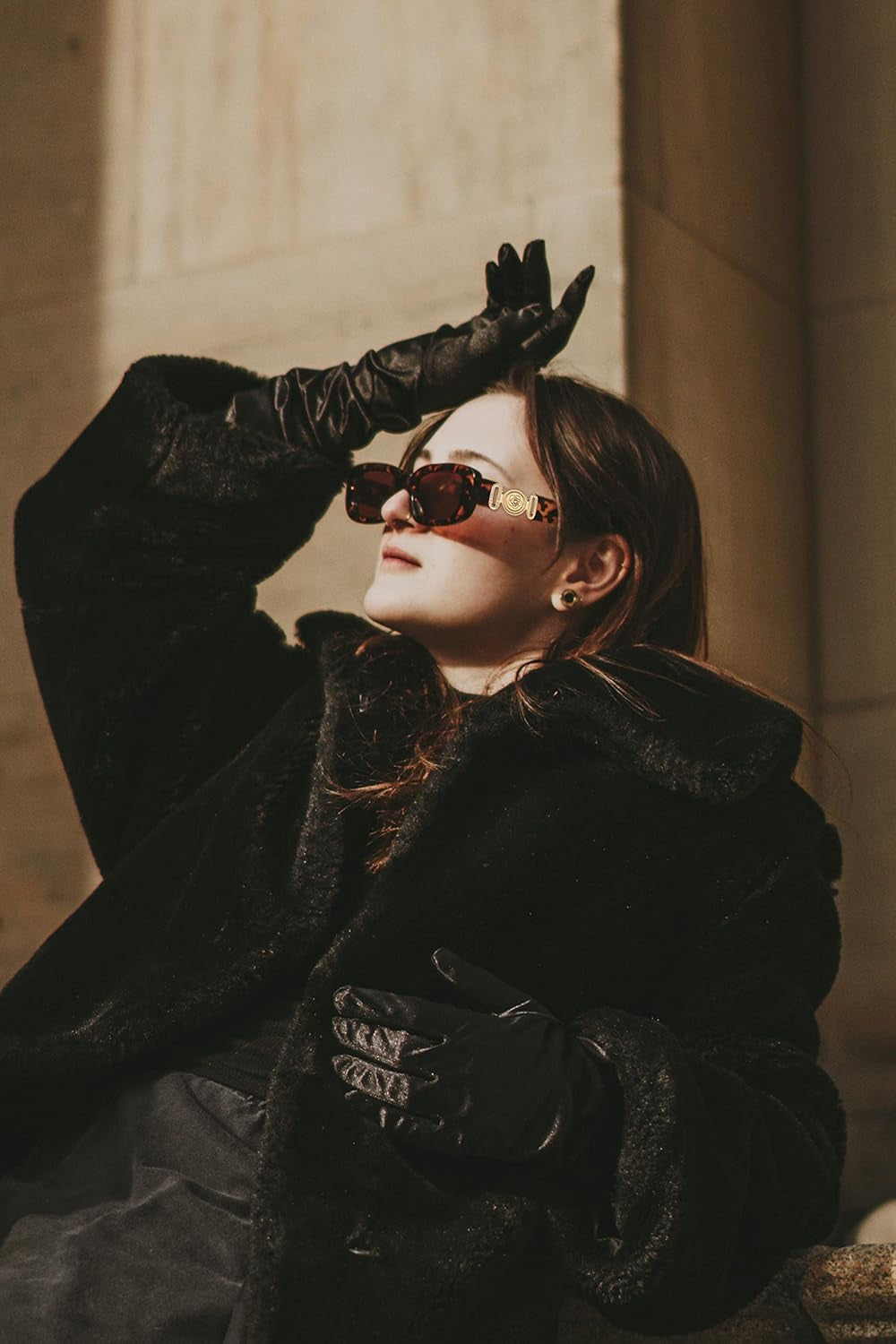 Retro Trendy Rectangle Sunglasses Women Men Vintage 90S Small Narrow Square Sunglasses B2322