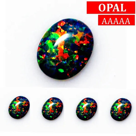 Brilliant MIX OPAL Gem OVAL Cabochon Cut 7X9mm AAAAA VVS Loose Gemstone Jewelry Making Ring