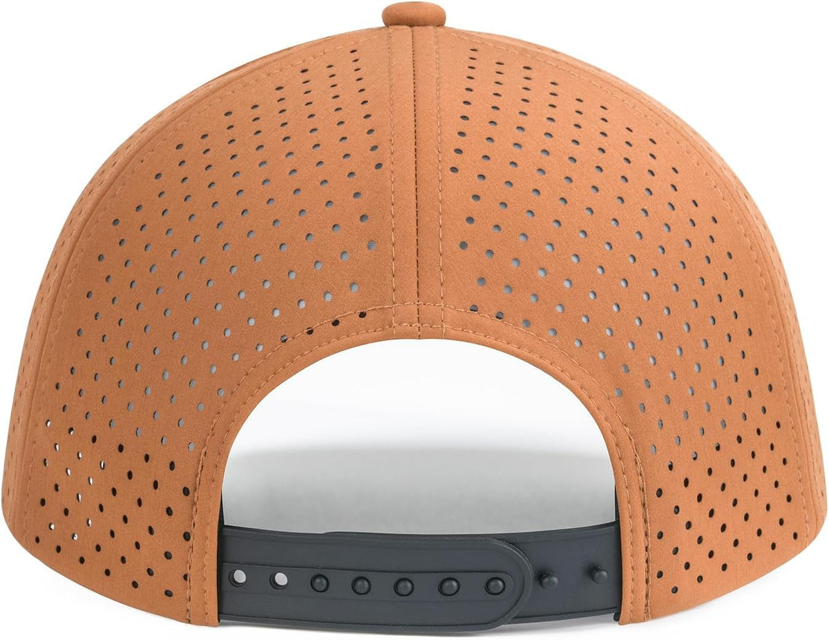 Men Quick Dry Baseball Cap Laser Cut Mesh Ball Curved Brim Snapback Hat