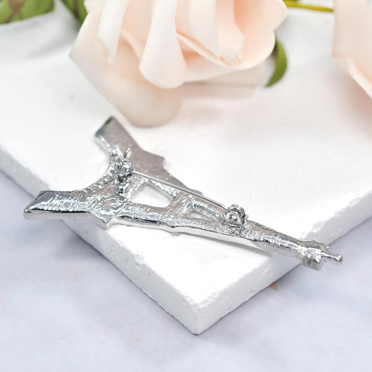 Clear Crystal Rhinestones Eiffel Tower Fashion Brooch Pin