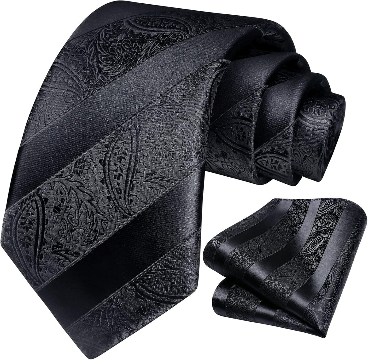 Paisley Ties for Men Solid Tie Handkerchief Floral Men'S Necktie & Pocket Square Set Wedding Classic Mens Ties