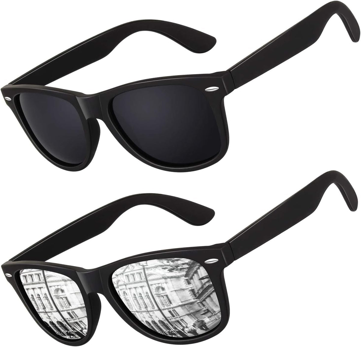 Polarized Sunglasses for Men Driving Sun glasses Shades 80's Retro Style Design Square