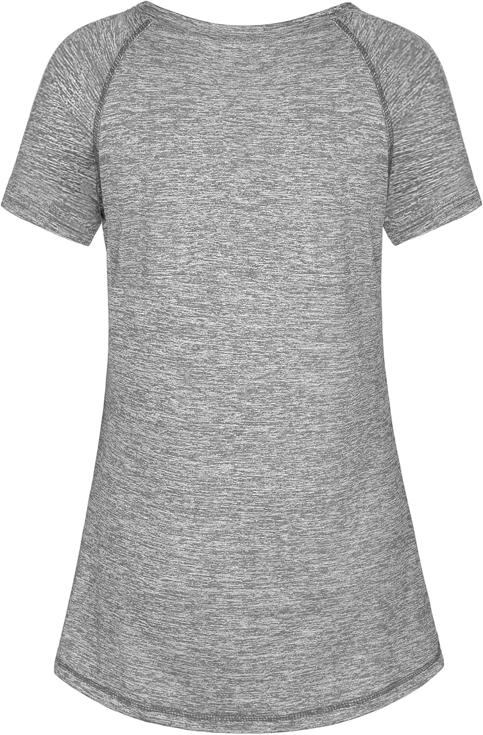 Woman Raglan Sleeve round Neck Irregular Hem Yoga Workout Shirt Sizes M-3XL